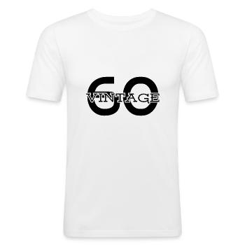 60 birthday - Men's Slim Fit T-Shirt - white - Front - Nik (191cm)