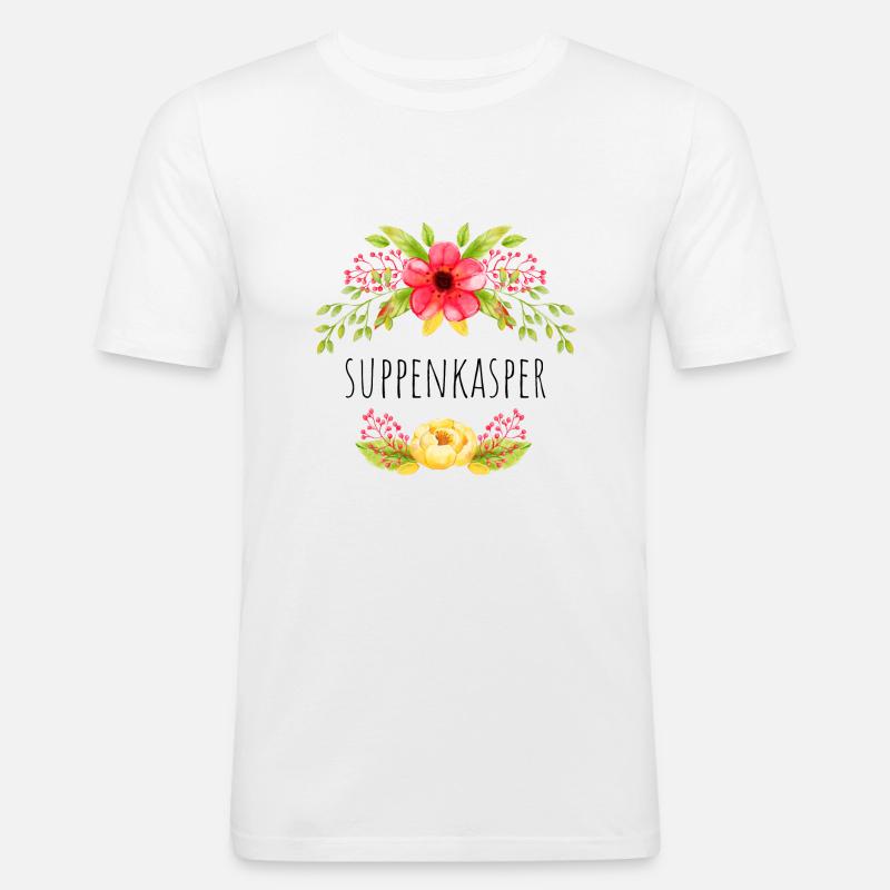Suppenkasper - Männer Slim Fit T-Shirt - Weiß