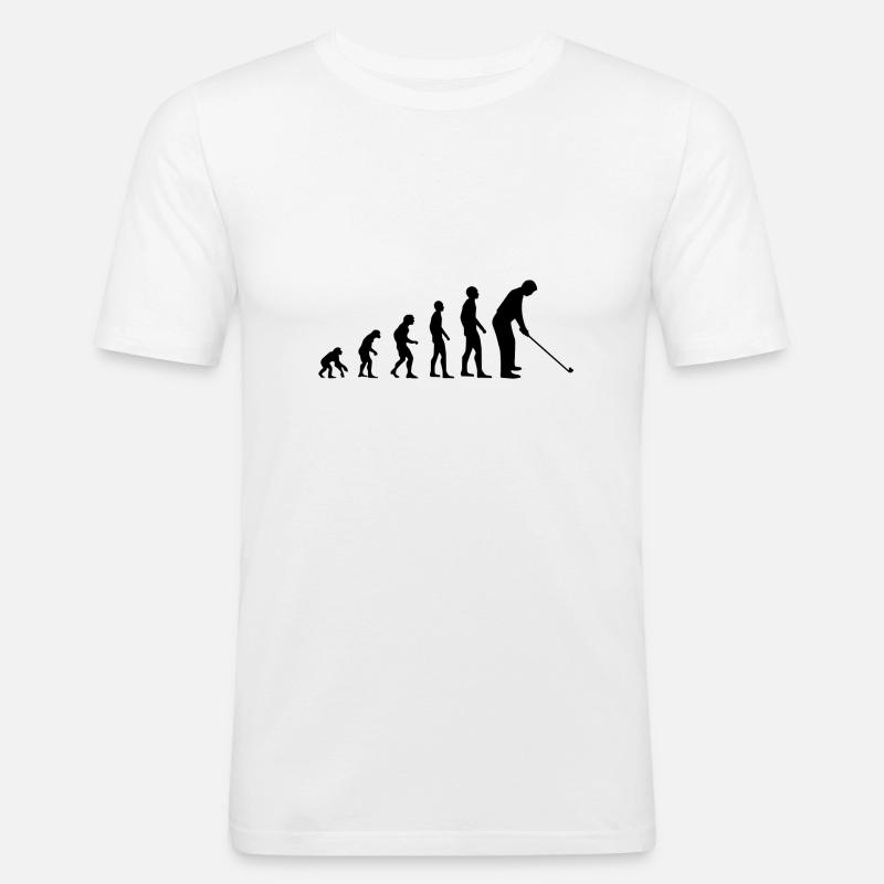 Evolution Golf - Männer Slim Fit T-Shirt - Weiß