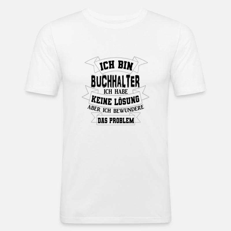 Buchhalter Geschenkidee Geschenkidee - Männer Slim Fit T-Shirt - Weiß