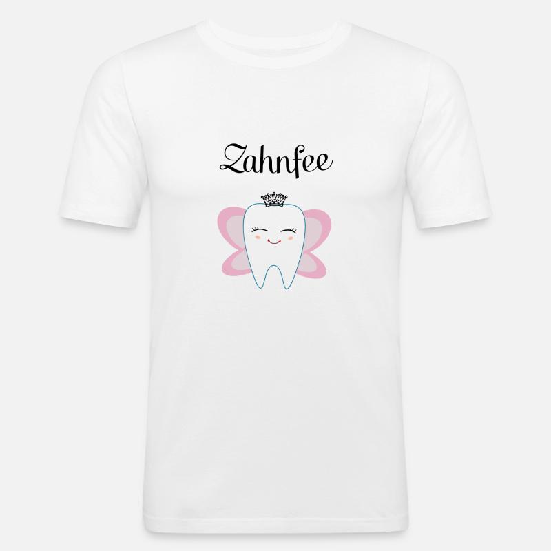 zahnfee 2 - Männer Slim Fit T-Shirt - Weiß
