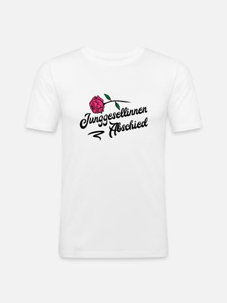 junggesellinnen abschied rose - Männer Slim Fit T-Shirt - Weiß