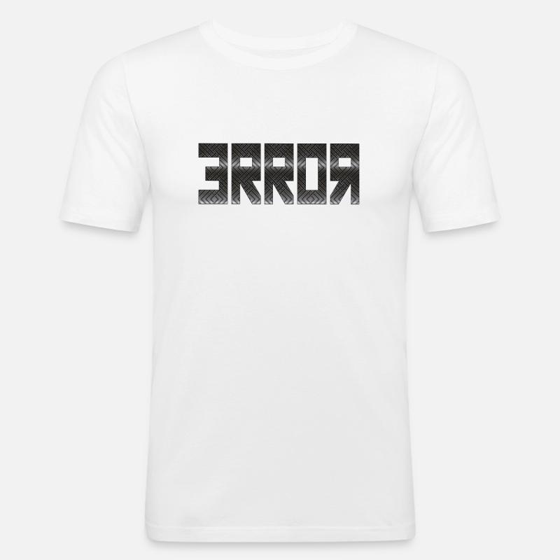 Error-Code - Men's Slim Fit T-Shirt - white