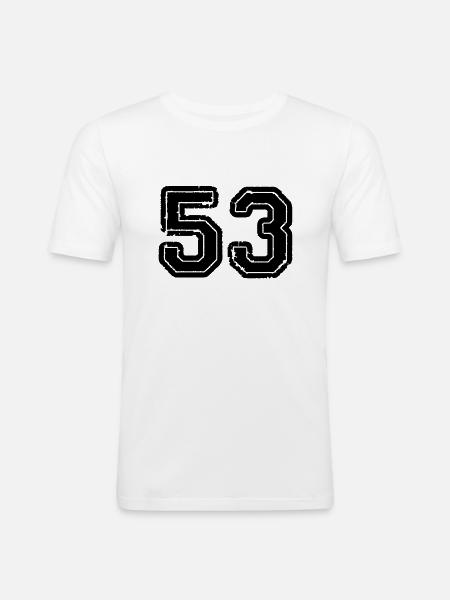 53 - Men's Slim Fit T-Shirt - white