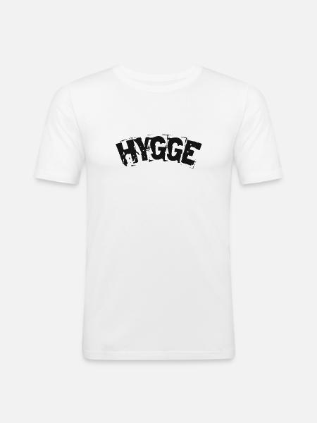 Hygge Scandinavian Lifestyle - Männer Slim Fit T-Shirt - Weiß