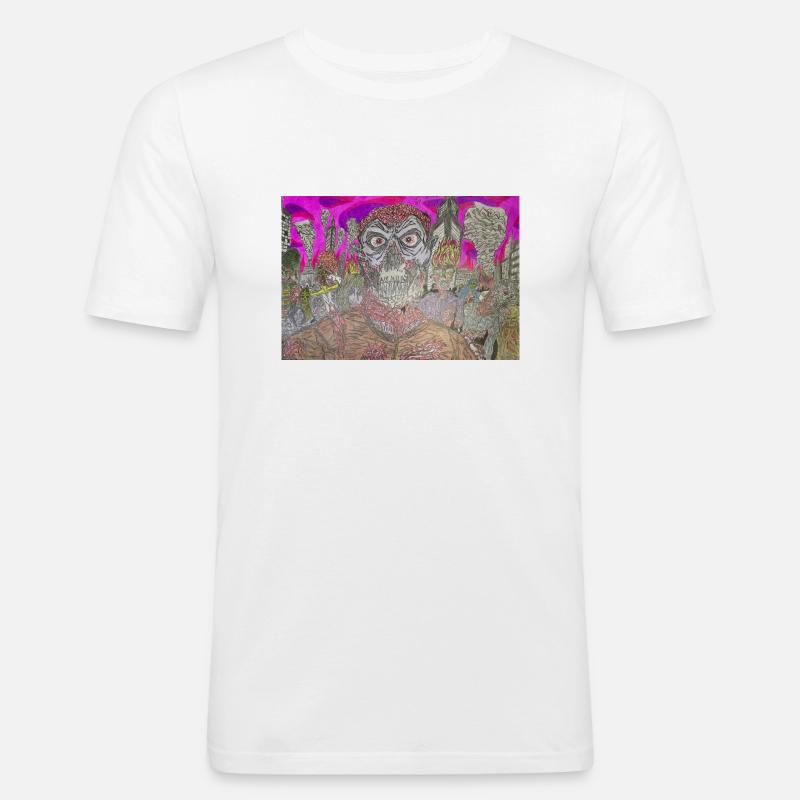 Dead Cities chapter 2 - Männer Slim Fit T-Shirt - Weiß