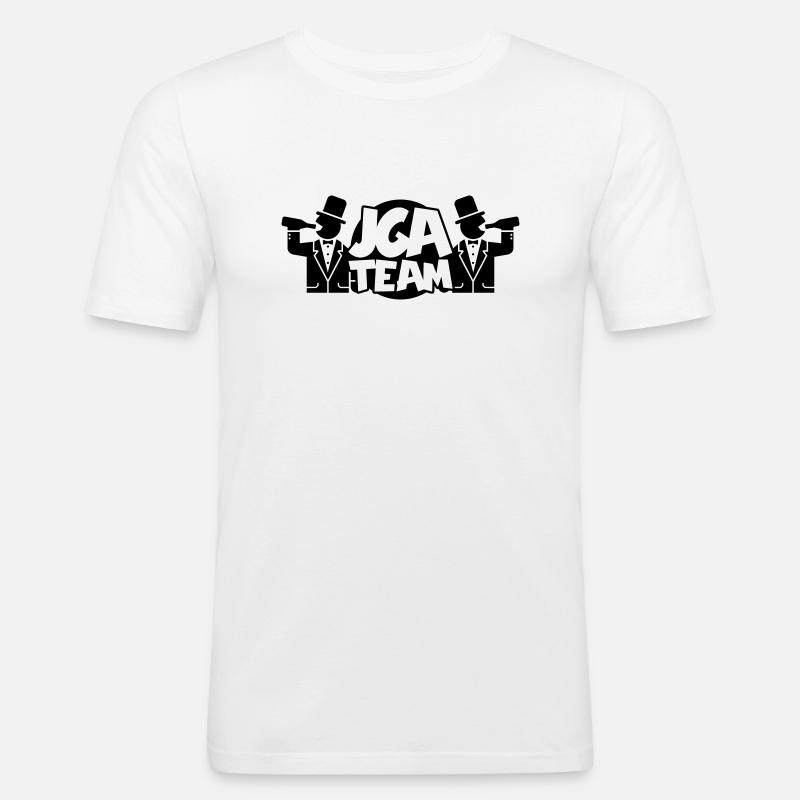 Jga Team - Männer Slim Fit T-Shirt - Weiß