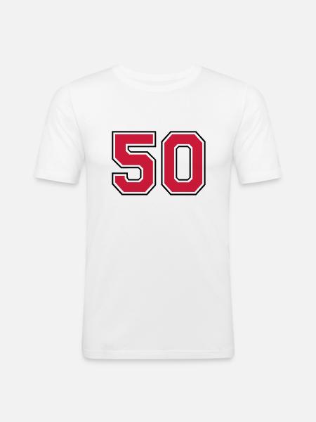 50__f2 - Men's Slim Fit T-Shirt - white