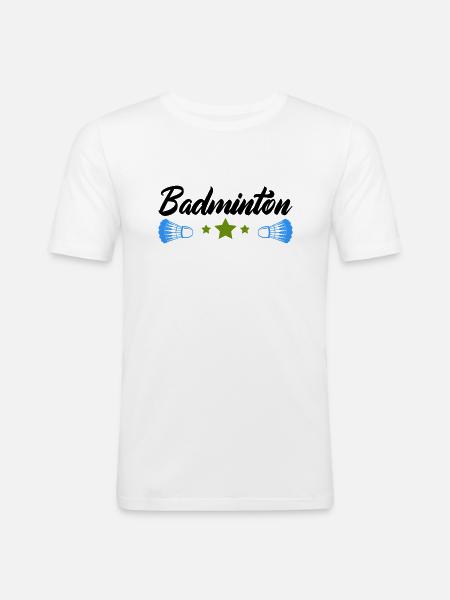 badminton - T-shirt près du corps Homme - blanc