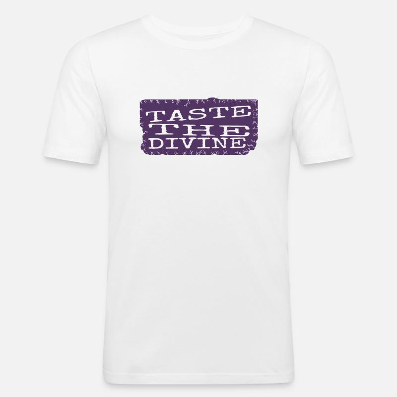delightful dining cool culinary indulgence - Männer Slim Fit T-Shirt - Weiß