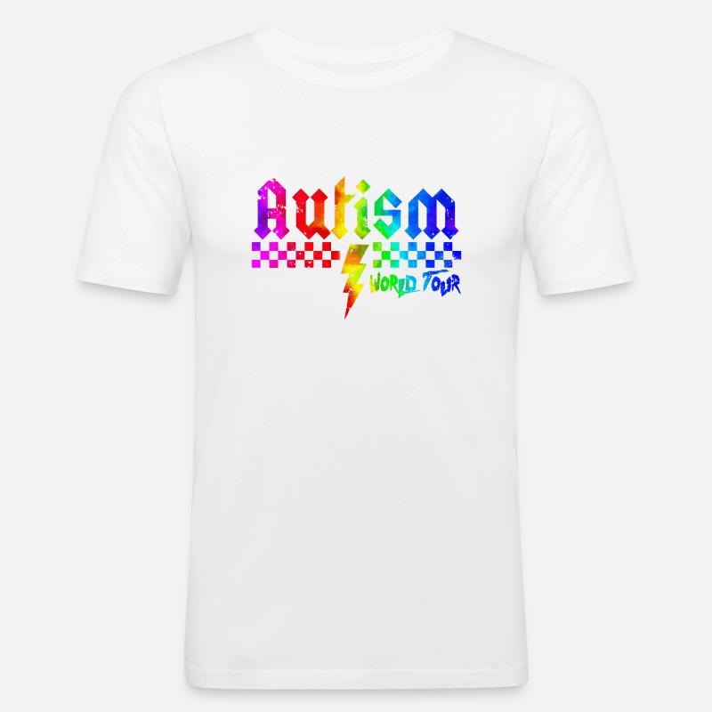 Autismus-Bewusstsein: anders, anders, besser - Männer Slim Fit T-Shirt - Weiß