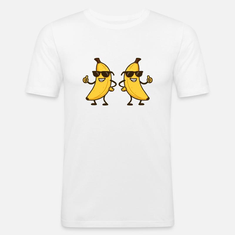 babane comic cool 2 - Männer Slim Fit T-Shirt - Weiß