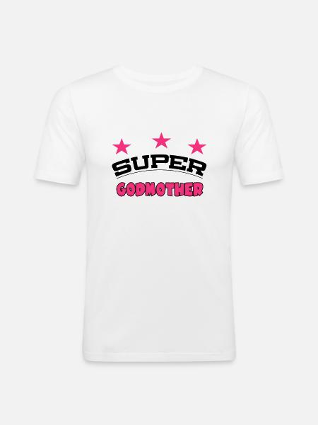 Super godmother - T-shirt près du corps Homme - blanc