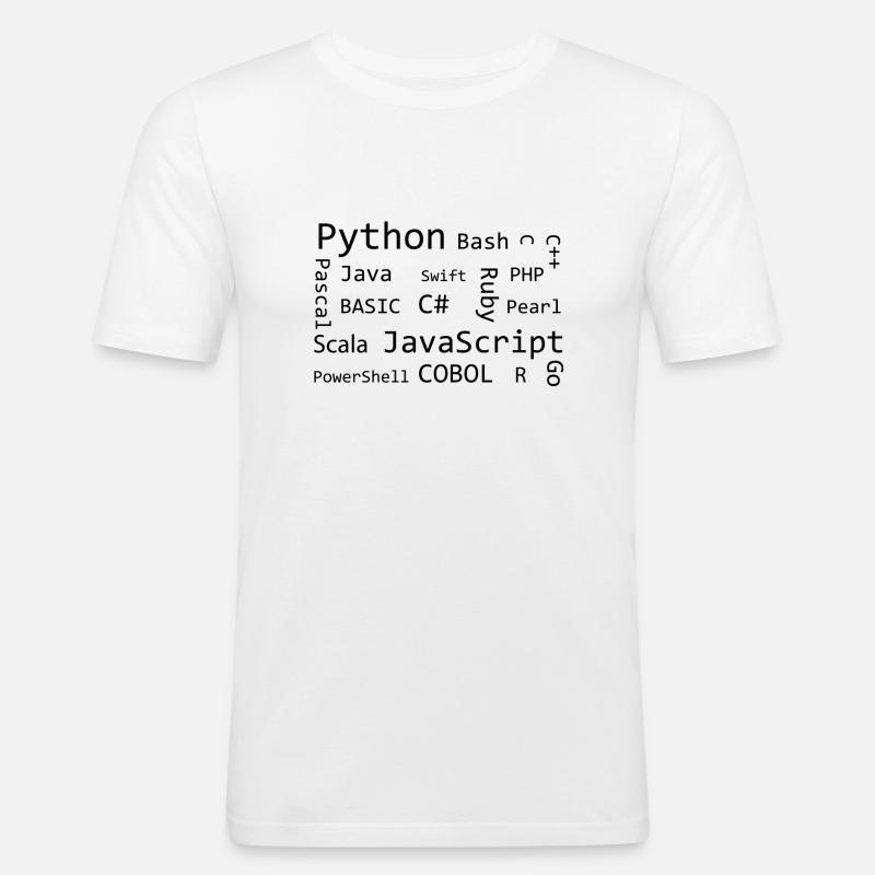 Programmer - Männer Slim Fit T-Shirt - Weiß