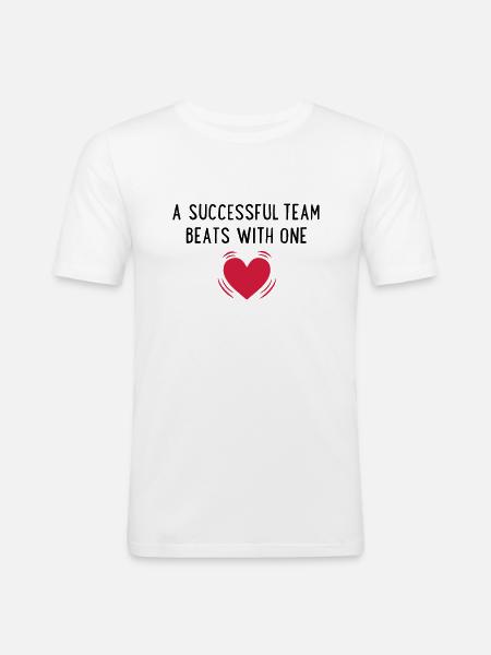 team - Men's Slim Fit T-Shirt - white