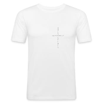 HOLY SPIRIT - Men's Slim Fit T-Shirt - white - Front - Nik (191cm)