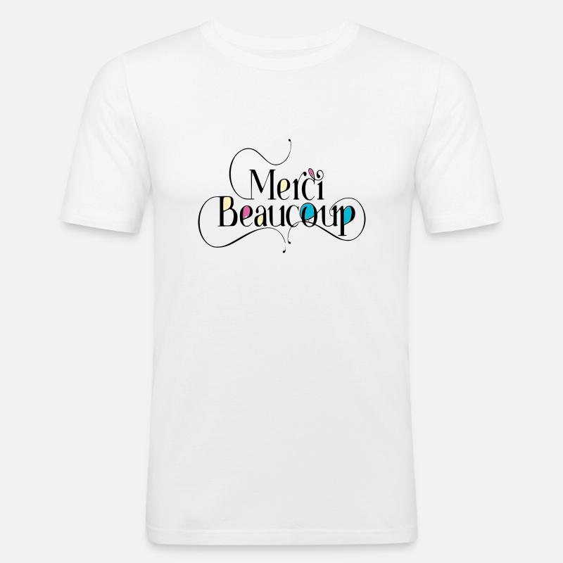 ich danke dir sehr - Männer Slim Fit T-Shirt - Weiß