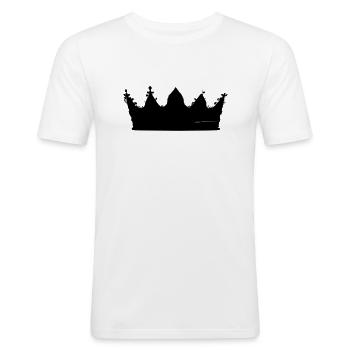 Krone Symbol König und Königin Liebe Vektor 8 - Männer Slim Fit T-Shirt - Weiß - Vorne - Nik (191cm)