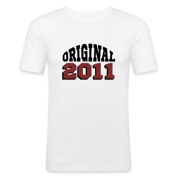 Original 2011 - Men's Slim Fit T-Shirt - white - Front - Nik (191cm)