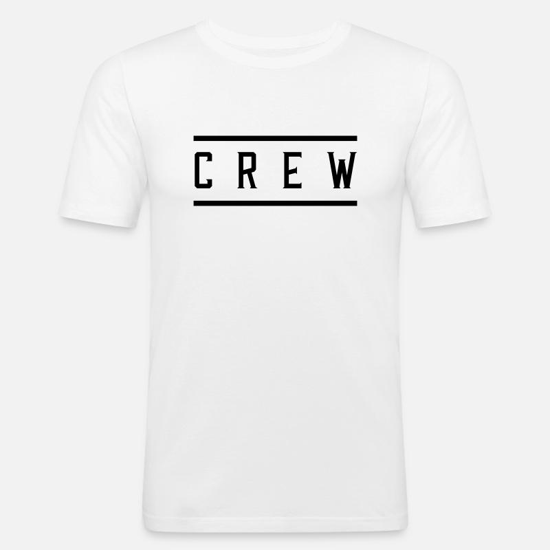 crew - Männer Slim Fit T-Shirt - Weiß