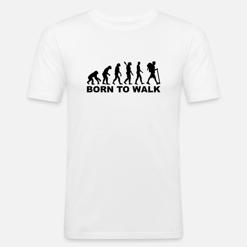 Evolution Hiking - Men's Slim Fit T-Shirt - white