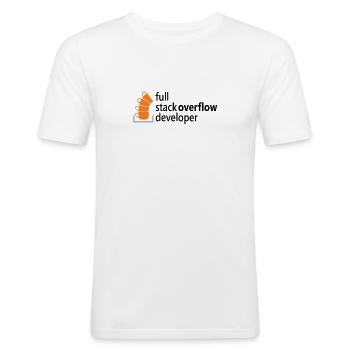 Full stack developer - Men's Slim Fit T-Shirt - white - Front - Nik (191cm)