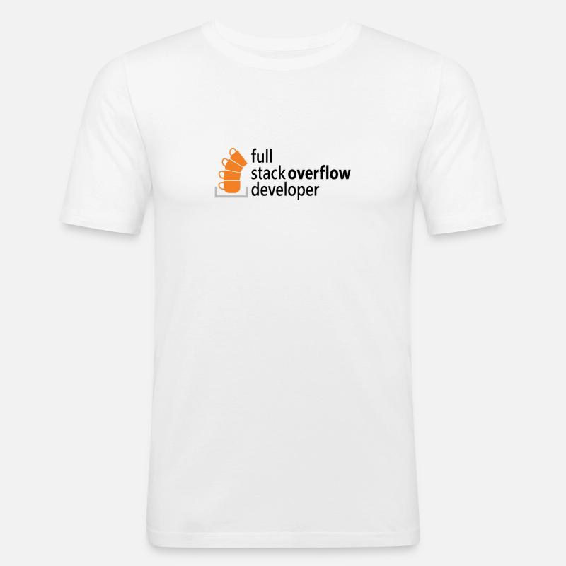 Full stack developer - Men's Slim Fit T-Shirt - white