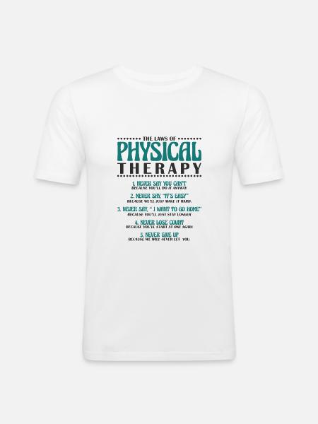 Physiotherapy Physiotherapist Therapist - Men's Slim Fit T-Shirt - white