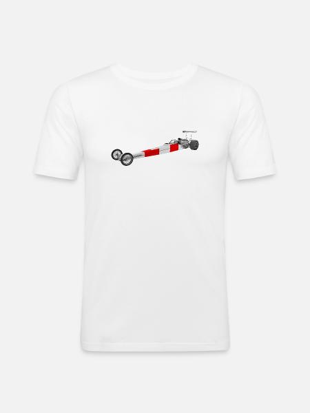 Dragster racing car - Men's Slim Fit T-Shirt - white