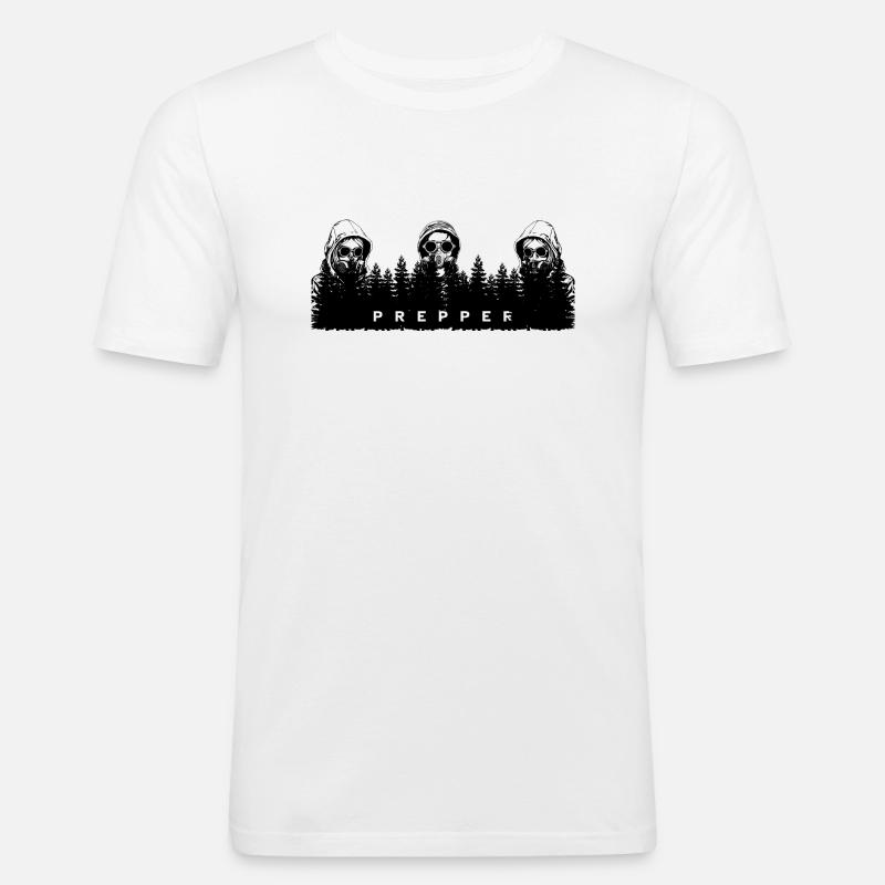 Prepper Code - T-shirt près du corps Homme - blanc