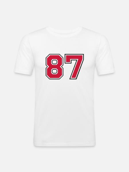 87__f2 - Men's Slim Fit T-Shirt - white