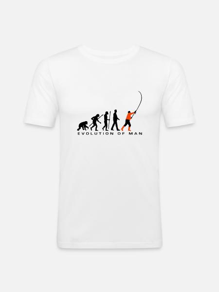 evolution_angler_042013_a_2c - T-shirt près du corps Homme - blanc