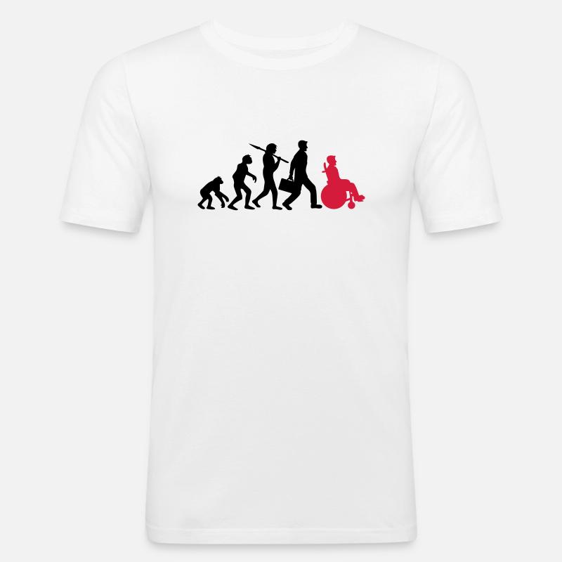 évolution silhouette développement obstacle gêne - T-shirt près du corps Homme - blanc