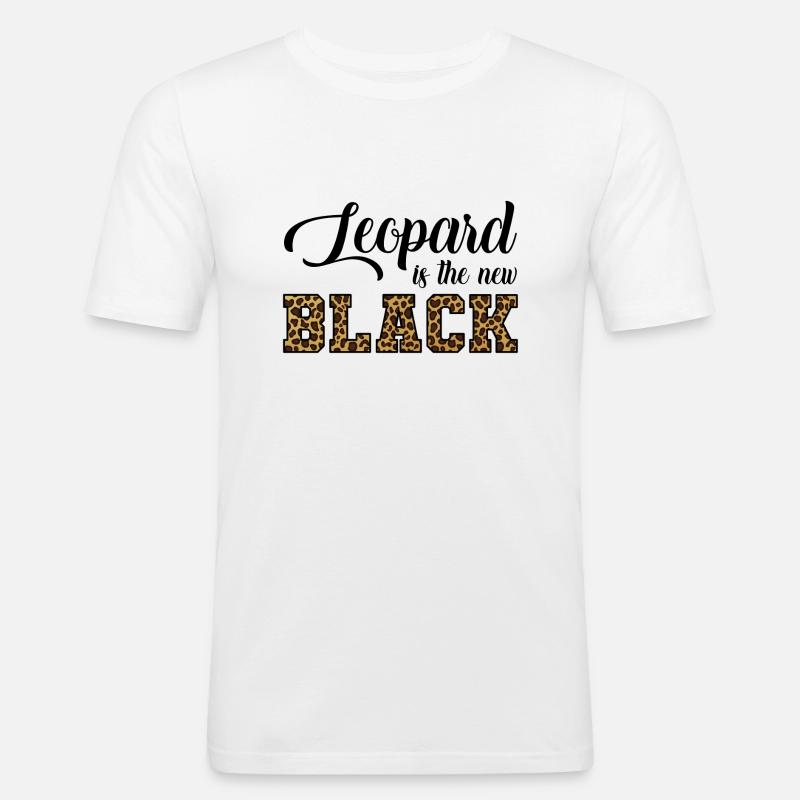 Leopard ist der neue Leopard - Männer Slim Fit T-Shirt - Weiß