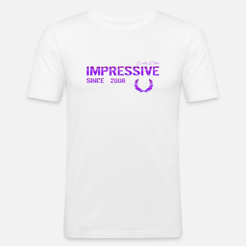 Impressive since 2006 - Männer Slim Fit T-Shirt - Weiß