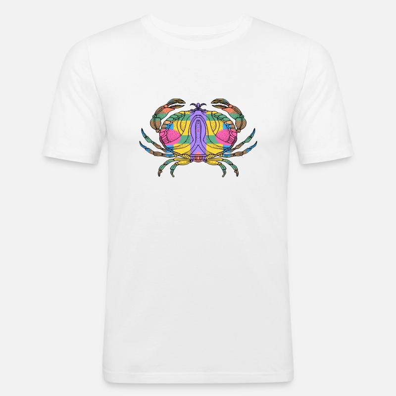 Crab - Men's Slim Fit T-Shirt - white