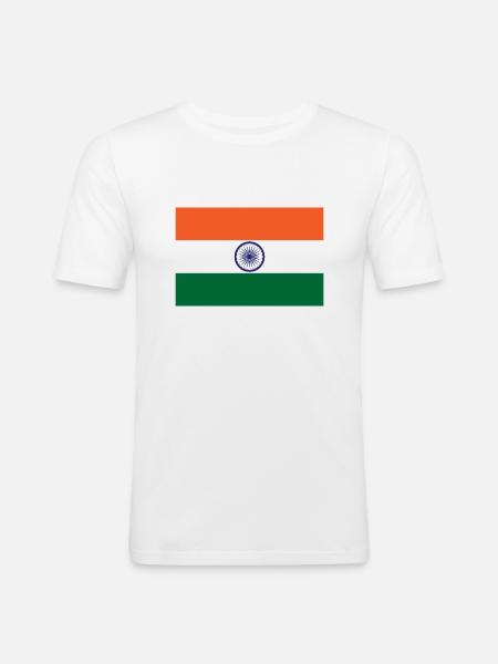 Inde - T-shirt près du corps Homme - blanc