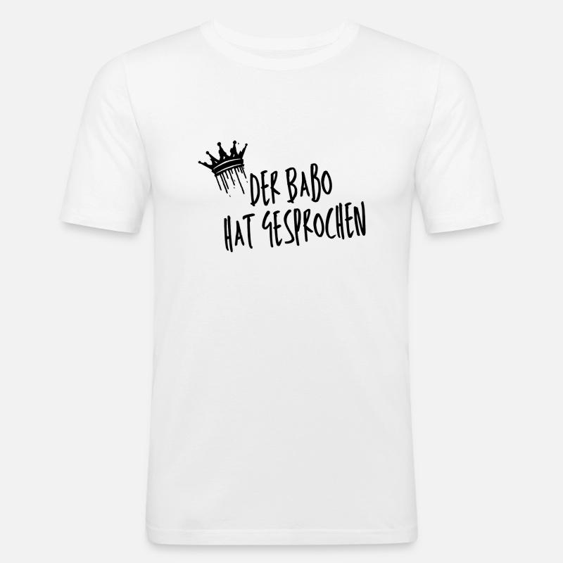 Babo - Männer Slim Fit T-Shirt - Weiß