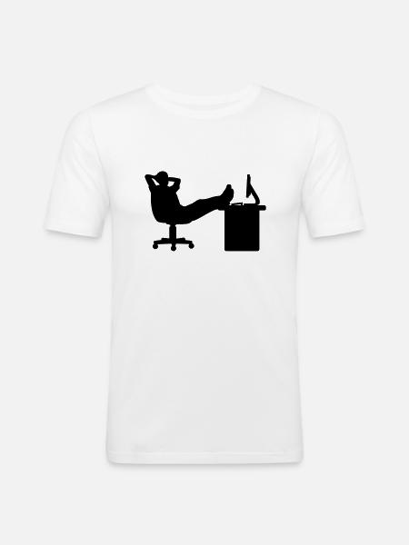 Boss relax - Männer Slim Fit T-Shirt - Weiß