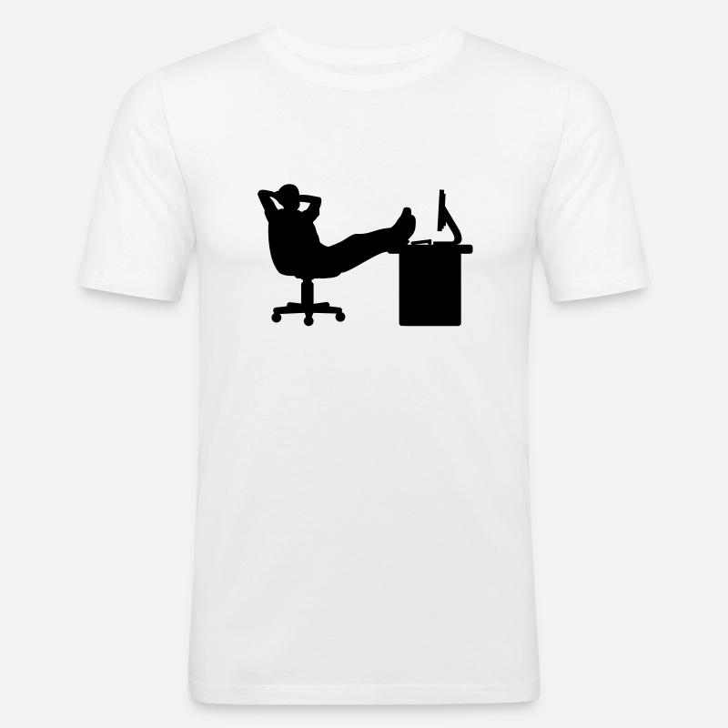 Boss relax - Männer Slim Fit T-Shirt - Weiß