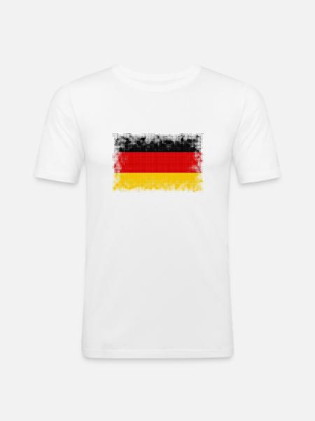 Deutschland - Männer Slim Fit T-Shirt - Weiß