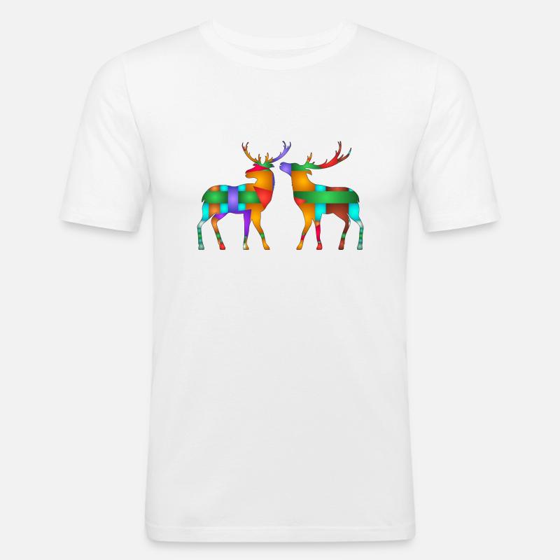 Deer - Men's Slim Fit T-Shirt - white