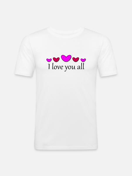 I love you all - Men's Slim Fit T-Shirt - white