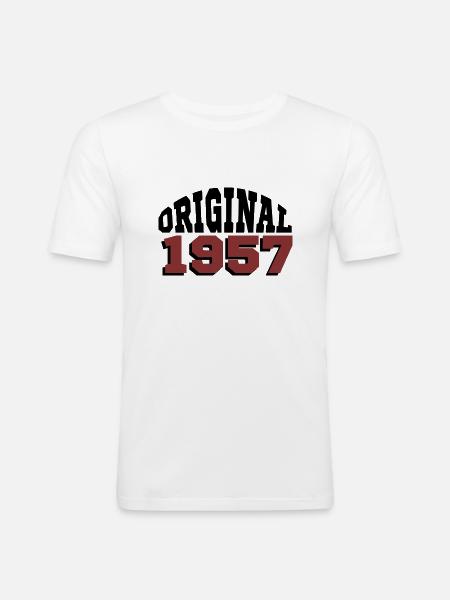 Original 1957 - Männer Slim Fit T-Shirt - Weiß