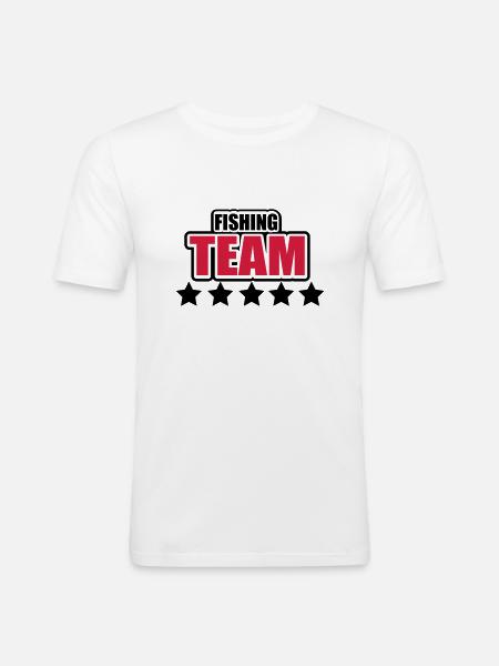 fishing - Männer Slim Fit T-Shirt - Weiß