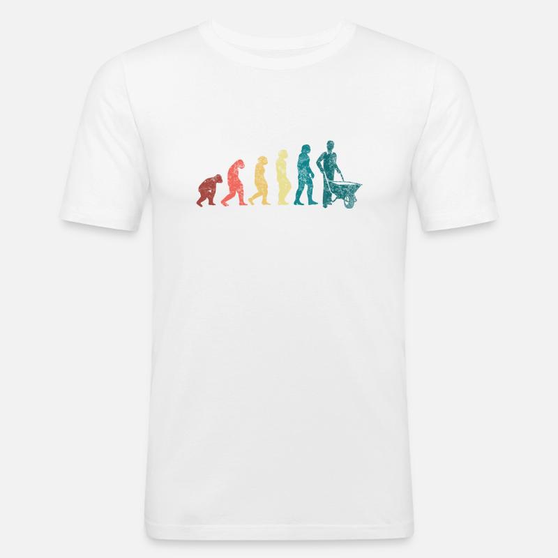 Bauherr Evolution - Männer Slim Fit T-Shirt - Weiß