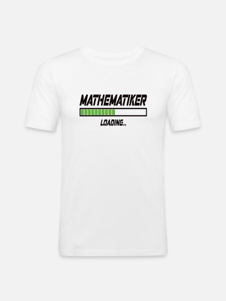 Mathematiker Loading... - Männer Slim Fit T-Shirt - Weiß