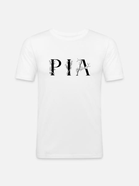 Name - Pia - Men's Slim Fit T-Shirt - white