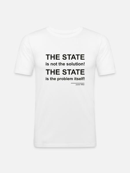 The State - Männer Slim Fit T-Shirt - Weiß