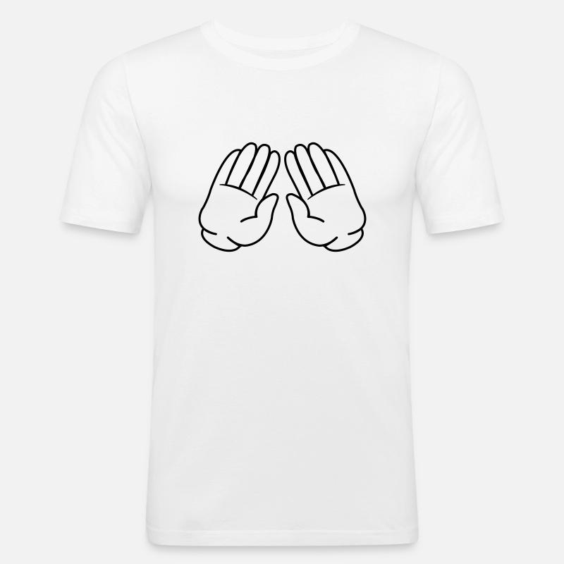 comic hände 01 - Männer Slim Fit T-Shirt - Weiß